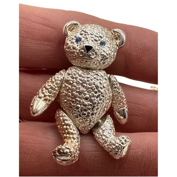 Vintage Articulating teddy bear brooch EUC - Picture 5 of 7